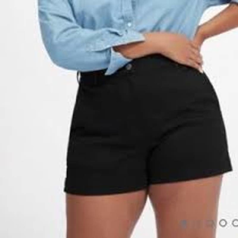 Everlane Black High-Rise Tailored Shorts